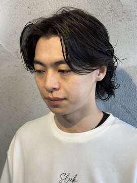 ニアウ 高崎店(Niau) ミディアムパーマメンズパーマメンズマッシュ群馬高崎メンズ眉毛