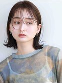 ナチュラルボブ暗めカラーグランマッシュデザイン20代30代40代50