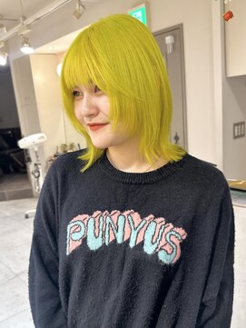 テトラ バイ ネオリーブ 横浜西口店(tetra by neolive) ウルフカット レイヤーカット 顔周りカット ブリーチ