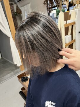 空 バレイヤージュ/ハイライトグラデーション/シャドウルーツ