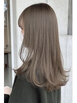 ノイエ 原宿 北参道(NoIE) バーガンディグレーブラウンミディアムレイヤーハッシュカット