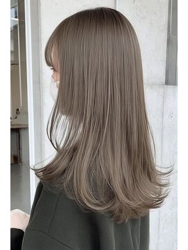 ノイエ 原宿 北参道(NoIE) バーガンディグレーブラウンミディアムレイヤーハッシュカット