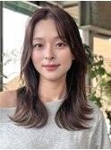ミディアムレイヤーカット/くびれヘア/大人可愛い/20代30代40代