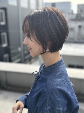 ハピネス クローバー 八木店(Happiness CLOVER) ショートボブ　ベージュ　髪質改善　ダークブラウン