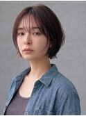 丸型クールショート前髪イメチェンレイヤーボブショート20代30代