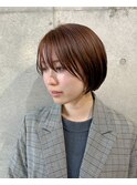  &nbsp;&nbsp;&nbsp;ボブ × ナチュラルブラウン × まとまりボブ