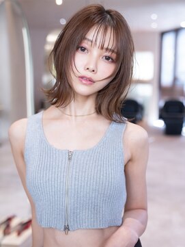 アンスリウム 吹田(Anthurium) ミディアムレイヤー/大人可愛い/髪質改善/シースルーバング