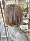 丸み×大人ショートボブ/小顔効果/30代40代