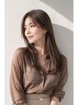 アッシュ 学芸大学店(Ash)&nbsp;ロング/大人女性/モカグレージュ/白髪ぼかしハイライト/髪質改善