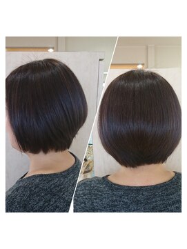 ナチュラル(Natural) 春にオススメ☆艶髪カラーで前下がりボブ【多賀城、塩釜、仙台】