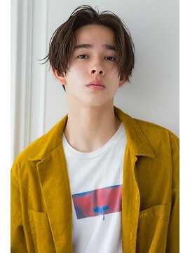 アリエッタ アザブ(ARIETTA AZABU) センターパートパーマソフトツーブロック　韓国風　黒髪　爽やか