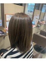 バグズ ヘアデザイン 桔梗が丘店(Baguz HAIR DESIGN)&nbsp;シークレットハイライト×アッシュオリーブ20代30代40代
