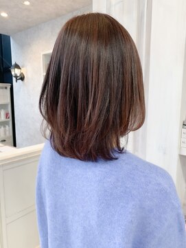 キャアリー(Caary) 福山市美容室Caary人気 さらふわナチュラルストレート赤みカラー