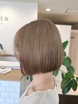 グランデュール 東静岡池田店(GRANDEUR)&nbsp;ダブルカラーショートボブインナーカラーハイライトケアブリーチ