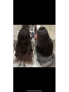 キング 梅田(K!ng) 縮毛矯正髪質改善ハイライトレイヤーカット梅田美容室エクステ