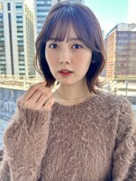 バイオレットジェム(Violet`jem)&nbsp;くびれボブシースルーバングマロンベージュ KA-62