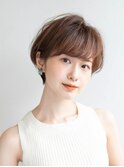 ショートボブミニウルフチェリーブラウン20代30代40代50代