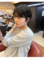 ルッカヨドヤバシ(RUCCA yodoyabashi)&nbsp;黒髪シースルーマッシュショート【伊藤拓哉】