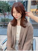 【レイヤーカット　暖色系カラー】