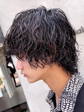 フィフスパーク(fifth PARK) 渋谷波巻きスパイラルパーマメンズボブウルフ緩めシャドウパーマ