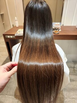 エイクス ヘア デザイン×美髪クリニック 千葉(AQs hair design) くびれヘア/アプリコットオレンジ/夏/髪質改善[千葉駅]