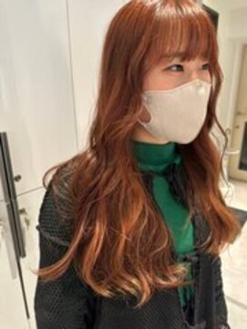 ガリカ シーム(Gallica/SEAM) 大人艶髪フェミニンロング/透明感オレンジベージュ