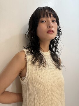 ハニーマスタード(HONEY MUSTARD) 【ryusei】medium layer perm