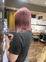 ガルボ ヘアー(garbo hair) ブリーチ 10代 20代 ハイトーン ペールピンク ピンクカラー