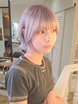 バイエイト(X８)&nbsp;【可愛さに色気】ラベンダーグレージュ×外はねボブ　「小川」