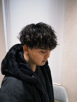 波打ちパーマ/波巻きパーマ/スパイラルパーマ/メンズマッシュ