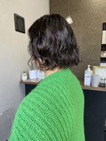 カンナカンナ 三佐店(cannaCANNA) *ミディアム ボブ×黒髪パーマ*