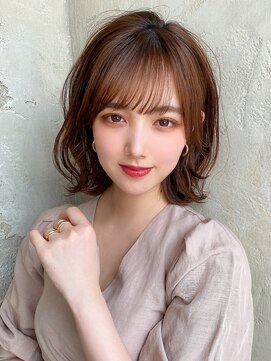 アフロート 錦糸町(AFLOAT) 結んでも可愛い/シースルー前髪/レイヤーボブ/ダークラベンダー