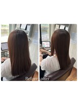 コルテ 倉敷西坂店(CoRte.) 【before/after】広がりを抑えつるんとまとまる♪髪質改善ロング