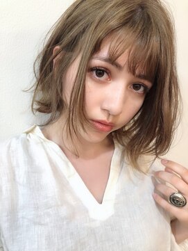 マリアバイアフロート(Maria by AFLOAT) 前下がりボブ【透明感ブルーティールベージュ】大人キレイヘア