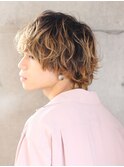 ムラ染め外国人風無造作グランジネオウルフ