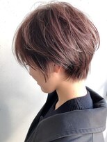 Liberte銀座 大人可愛い小顔ショート×ピンクベージュ