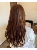 明るめベージュカラーロングスタイル