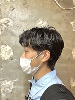 アカ(ACA)&nbsp;センターパートニュアンスパーマメンズマッシュパーマ札幌大通