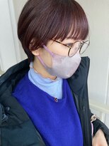 ロカ(roka)&nbsp;前髪あり大人ショートボブ　耳かけ　ショコラピンク