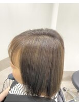 ゴウトゥデイ 岡山店(GO TODAY)&nbsp;オリーブ×白髪ぼかしハイライト【金川】