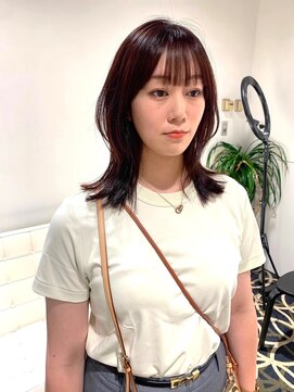 ビーハイブ 一番町店 アヴェダ(BEHIVE) 顔周りレイヤー切りっぱなしミディアム