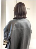 切りっぱなしミディ ラベンダーブラウン