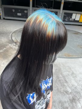 ホワイト 梅田(white) #ルーツカラー/水×橙茶×黒