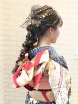 アヴァン(avant) 【avant】振袖ヘア　編みおろしヘアアレンジ