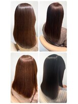 美容室フルール&nbsp;★縮毛矯正ロング♪コスメストレート髪質改善ココアベージュ