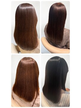 美容室フルール ★縮毛矯正ロング♪コスメストレート髪質改善ココアベージュ