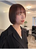 【人気オーダー♪】ブリーチなしオレンジブラウンレイヤーボブ