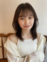 ガーランド (Garland)&nbsp;大人かわいい顔まわりレイヤーカット艶髪ストレートまろベージュ