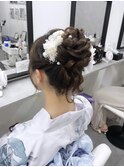 浴衣にぴったりアップスタイル