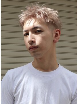 ヘアカロン 熊本本店(Hair CALON) スパイキーショートホワイトブロンドショートブリーチベリショ